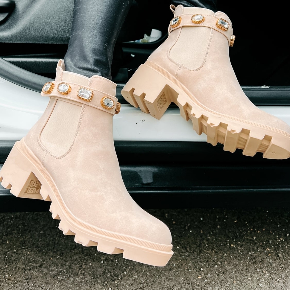 👣MATA 💕SHOES Rhinestone Strap Booties - Picture 3 of 10